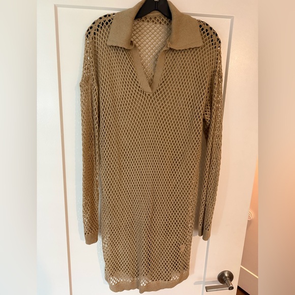 Boutique Tan Knit Cover-Up - Picture 2 of 4